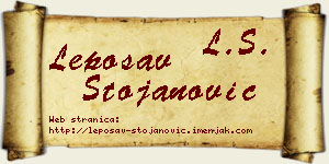 Leposav Stojanović vizit kartica